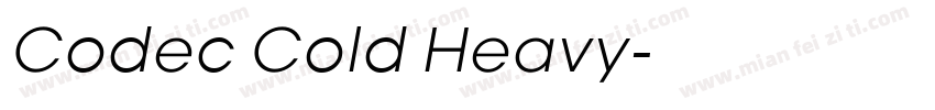Codec Cold Heavy字体转换